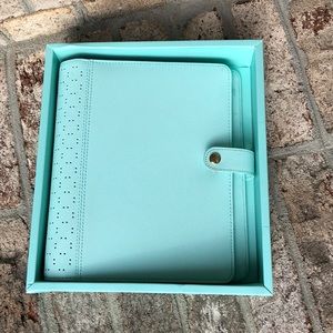Kikki K planner large A5 mint perforated leather